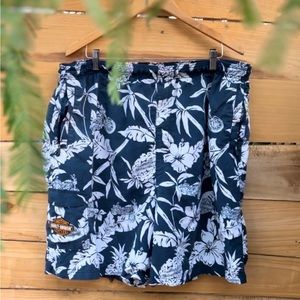 HARLEY-DAVIDSON | Hawaiian Tropical Swim Trunks Board Shorts 2XL